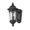 Z-Lite Doma 1 Light Outdoor Light, Black & Water Glass 543S-BK - alternate 1